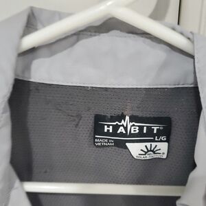 Habit Men's Gray Casual Button Down Shirt